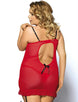 Red Round Back Queen Size Babydoll