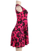 Print rose pink fashion dress