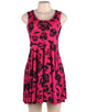 Print rose pink fashion dress