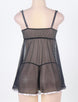 See Through Mesh Black Lace Babydoll For Women