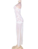 White Long Lace and Chiffon Sleepwear Gown