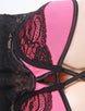 Lace Patchwork Pink Halter Lingerie Set