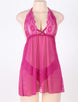 Stretch Mesh and Lace Babydoll