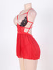 Elegant Red Open Back Babydoll