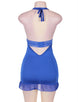 Sexy Knee-length Blue Lace Babydoll