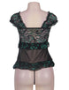 Black Lace Princess Embroidered Crocheted Babydoll