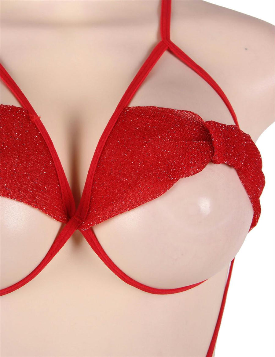 Red Lace Erotic Sexy Teddy