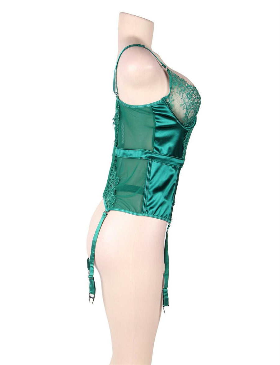 Plus Size Seduction Green Lace Transparente Sexy Babydoll