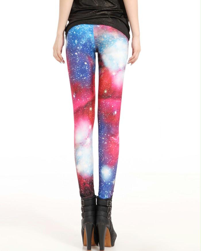 Galaxy print leggings