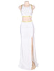 White Separate Golden Edge Dress