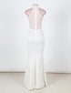 White Transparent Mesh  Applique Maxi