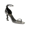 YSL Metallic Opyum Sandal Heels - Black