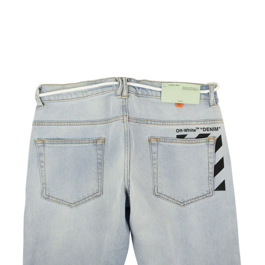 Washed Skinny Denim Pants - Light Blue