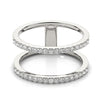 14k White Gold Dual Band Design Ring with Diamonds (1/3 cttw)