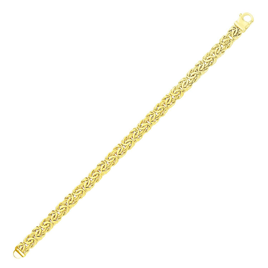 14k Yellow Gold Byzantine Style Chain Bracelet