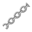 Sterling Silver Diamond Cut Chain Style  Rhodium Plated Bracelet