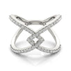 14k White Gold Fancy Entwined Design Diamond Ring (1/2 cttw)