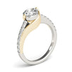 14k Two Tone Gold Split Shank Style Diamond Engagement Ring (1 1/4 cttw)