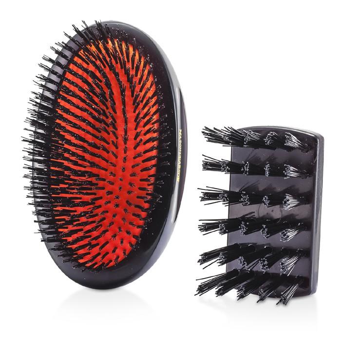 Boar Bristle - Sensitive Military Pure Bristle Medium Size Hair Brush (dark Ruby) - 1pc