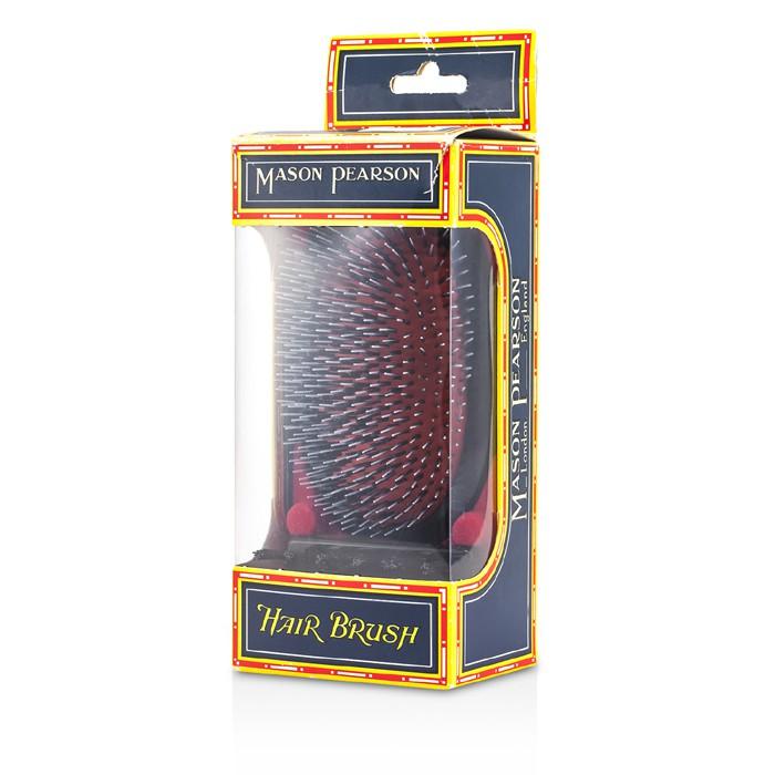 Boar Bristle & Nylon - Popular Military Bristle & Nylon Large Size Hair Brush (dark Ruby) - 1pc