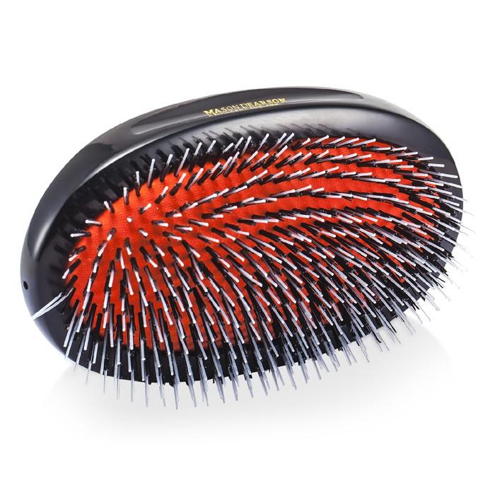 Boar Bristle & Nylon - Popular Military Bristle & Nylon Large Size Hair Brush (dark Ruby) - 1pc