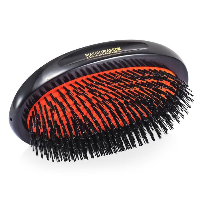 Boar Bristle - Small Extra Military Pure Bristle Medium Size Hair Brush (dark Ruby) - 1pc