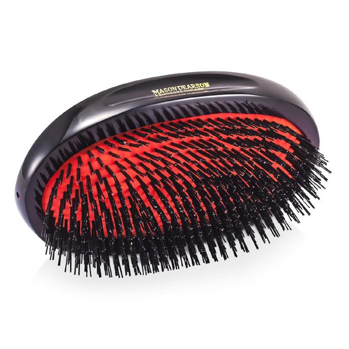 Boar Bristle - Large Extra Military Pure Bistle Large Size Hair Bush (dark Ruby) - 1pc