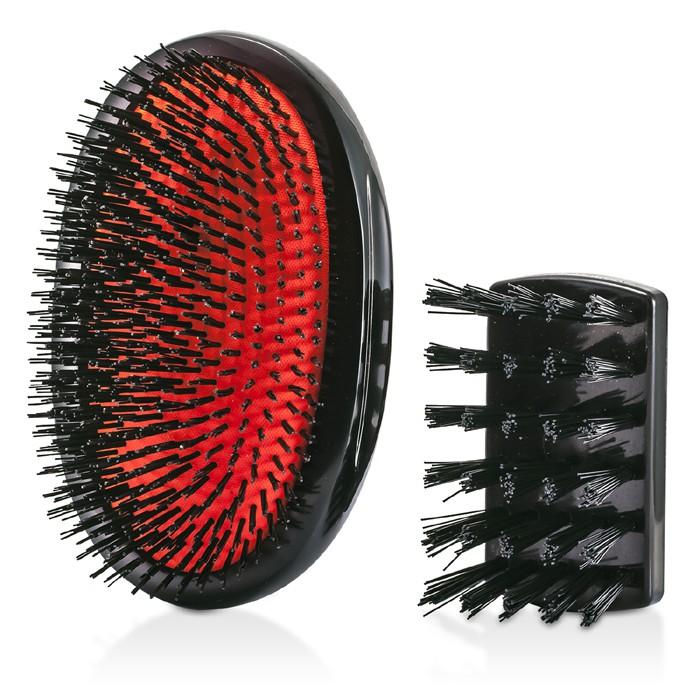 Boar Bristle - Large Extra Military Pure Bistle Large Size Hair Bush (dark Ruby) - 1pc