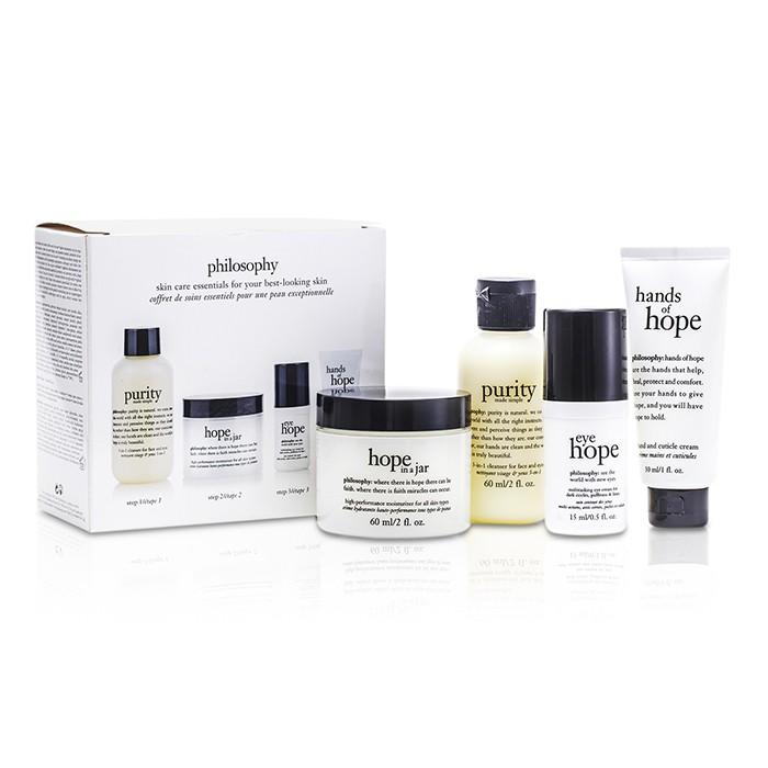 Hope For The Best Coffret: Cleasner 60ml/2oz + Mositurizer 60ml/2oz + Eye Cream 15ml/0.5oz + Hand Cream 30ml/1oz - 4pcs