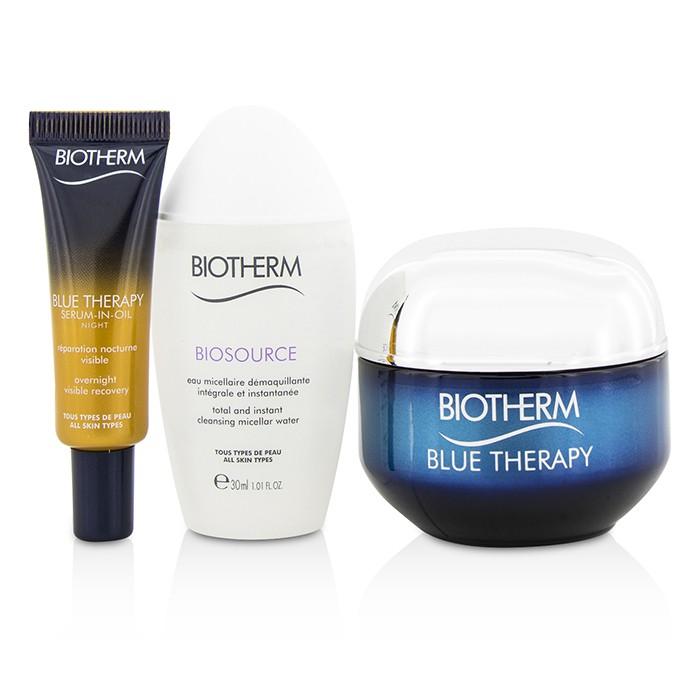 Blue Therapy X Mandarina Duck Coffret: Cream Spf15 N/c 50ml + Serum-in-oil 10ml + Cleansing Water 30ml + Handle Bag - 3pcs+1bag