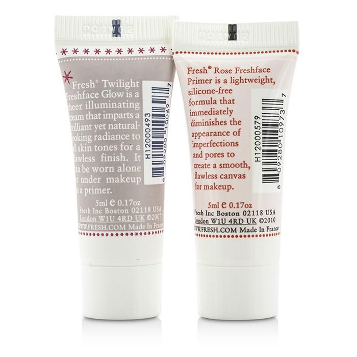 Prime & Glow Set: 1x Mini Rose Freshface Primer, 1x Mini Twilight Freshface Glow - 2x5ml/0.17oz