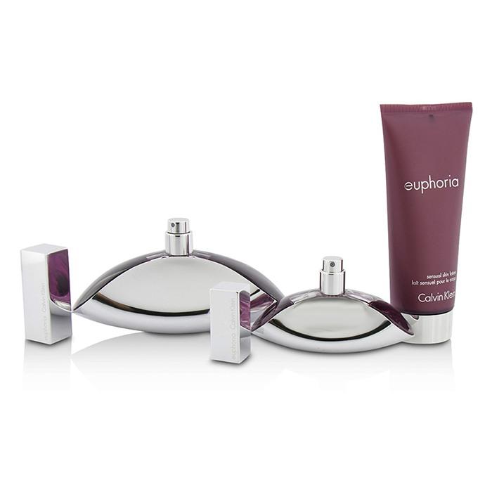 Euphoria Coffret: Eau De Parfum Spray 100ml/3.4oz + Eau De Parfum Spray 30ml/1oz + Sensual Skin Lotion 100ml/3.4oz - 3pcs