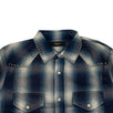 Western Plaid Button Down Shirt - Blue