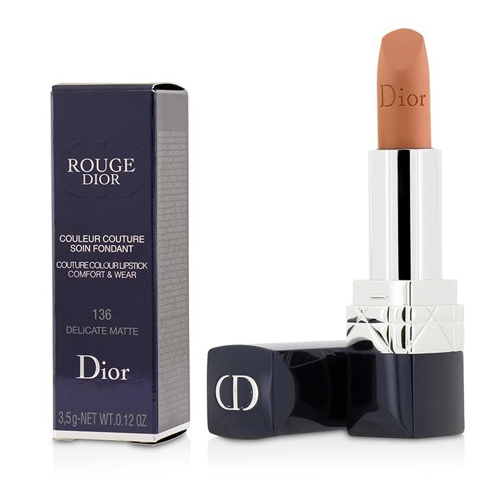 Rouge Dior Couture Colour Comfort & Wear Matte Lipstick - # 136 Delicate Matte - 3.5g/0.12oz