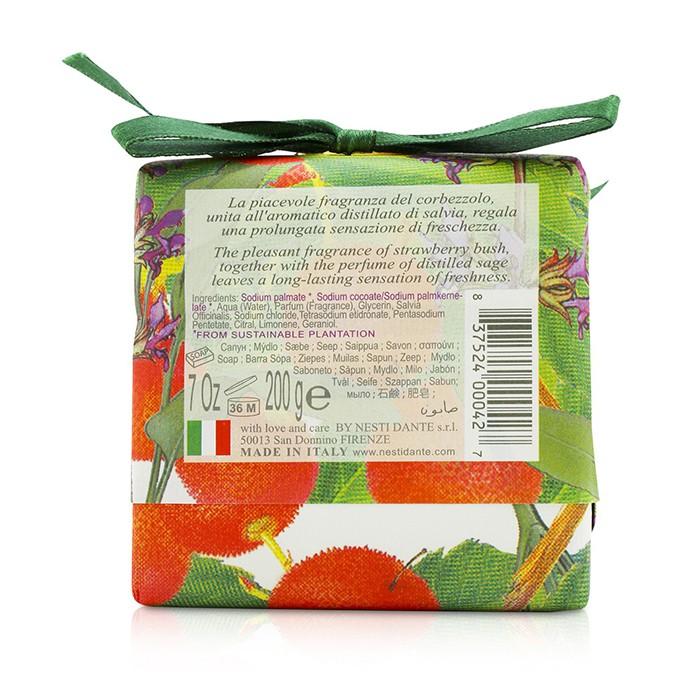 Gli Officinali Soap - Fruit Of The Strawberry Bush & Sage - Vitaminic & Refreshing - 200g/7oz