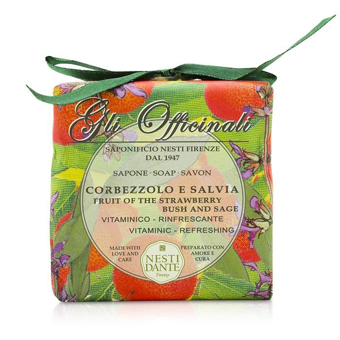 Gli Officinali Soap - Fruit Of The Strawberry Bush & Sage - Vitaminic & Refreshing - 200g/7oz