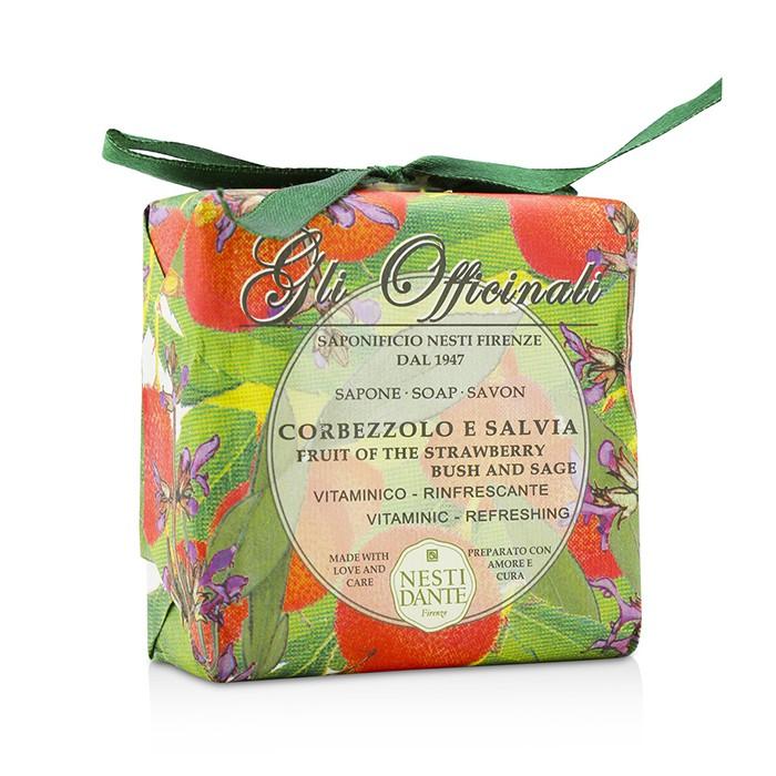 Gli Officinali Soap - Fruit Of The Strawberry Bush & Sage - Vitaminic & Refreshing - 200g/7oz