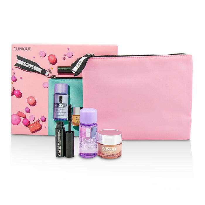 Travel Set: All About Eye 15ml + Mascara 3.5ml + Eye Makeup Remover 30ml+1bag - 3pcs+1bag