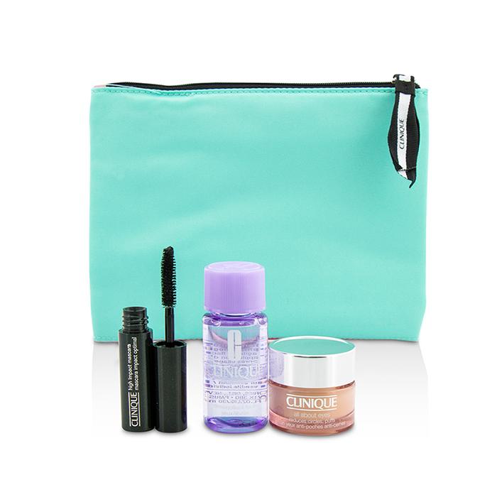 Travel Set: All About Eye 15ml + Mascara 3.5ml + Eye Makeup Remover 30ml+1bag - 3pcs+1bag