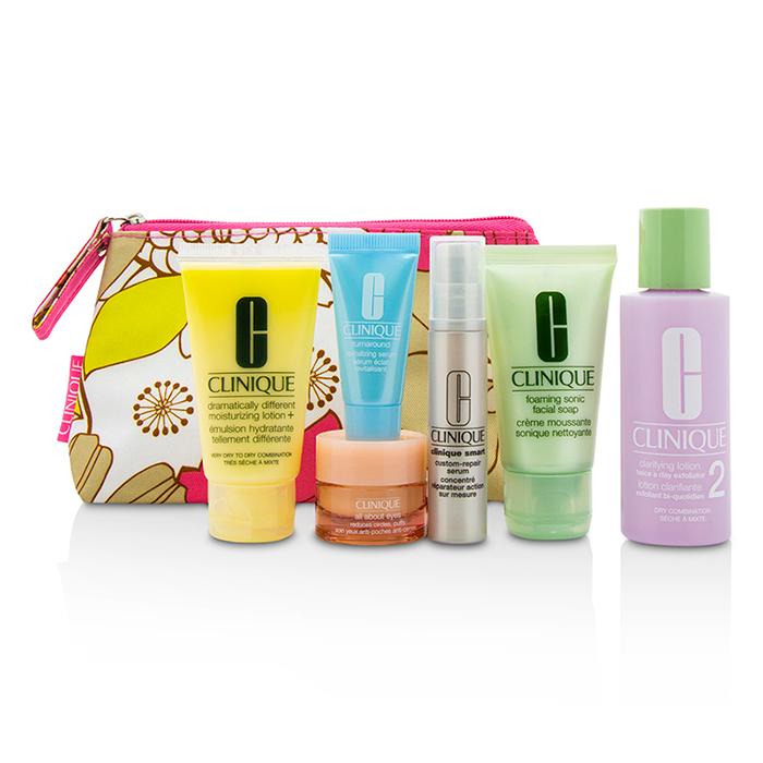 Travel Set: Facial Soap 30ml+lotion 2 60ml+ddml 30ml+smart Serum 10ml+turnaround Serum 7ml+all About Eyes 7ml+bag - 6pcs+1bag