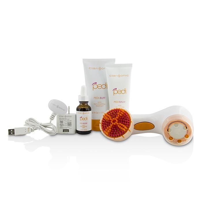 Pedi Sonic Foot Transformation Kit: Pedi-buff 177ml + Pedi-balm 100g + Foot Renewing Peel 30ml + Pedi Device + Smoothing Disc + Brush Head + Charger