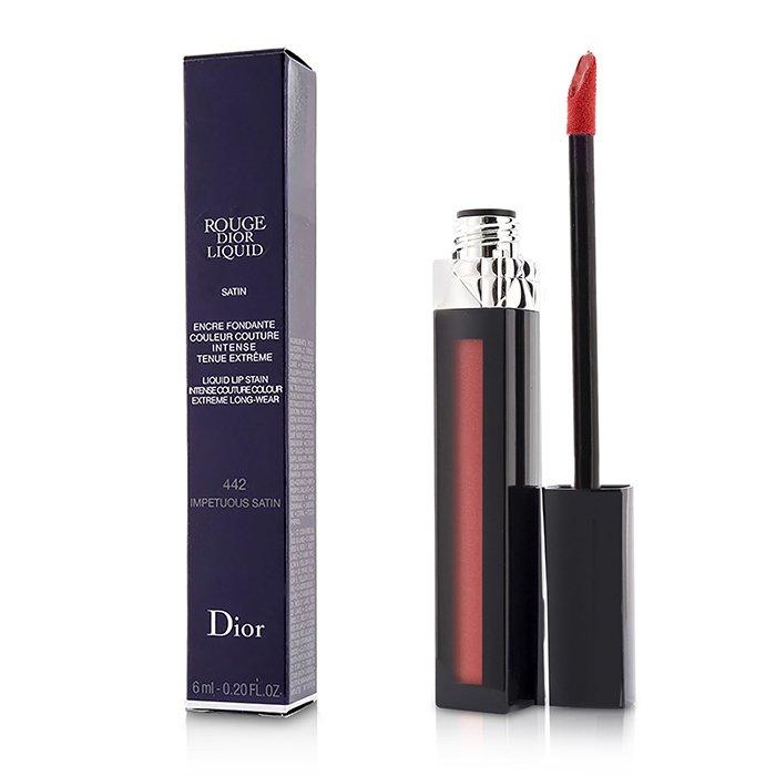 Rouge Dior Liquid Lip Stain - # 442 Impetuous Satin (pink Vermillion) - 6ml/0.2oz