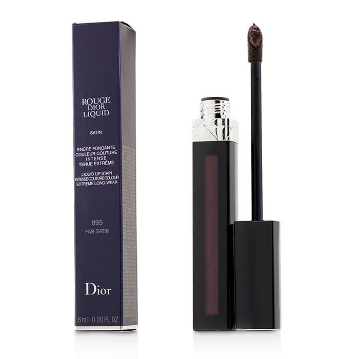 Rouge Dior Liquid Lip Stain - # 895 Fab Satin (reddish Black) - 6ml/0.2oz