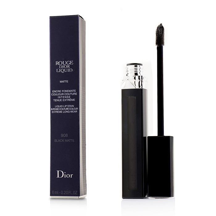 Rouge Dior Liquid Lip Stain - # 908 Black Matte (black) - 6ml/0.2oz