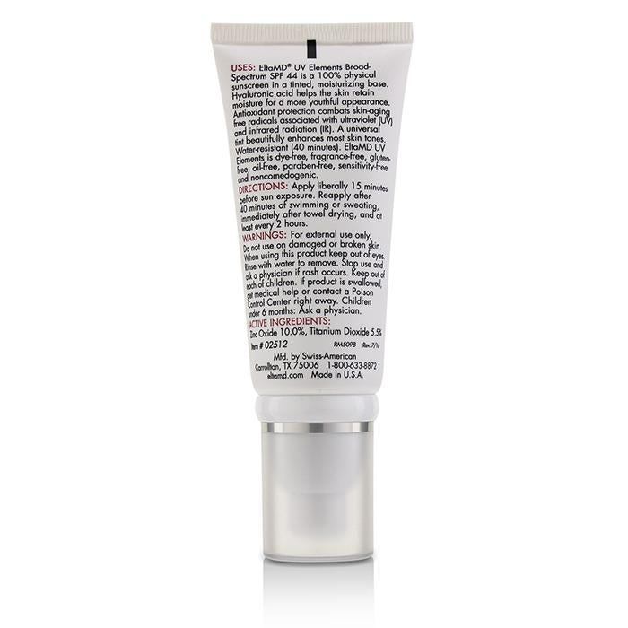 Uv Elements Moisturizing Physical Tinted Facial Sunscreen Spf 44 - For All Skin Types & Post-procedure Skin - 57g/2oz