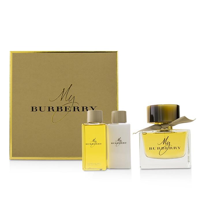 My Burberry Coffret: Eau De Parfum Spray 90ml/3oz + Body Lotion 75ml/2.6oz + Bathing Gel 75ml/2.6oz - 3pcs