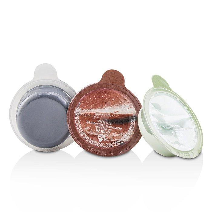 Multi-masking Mini Kit:  Exfoliate & Refine Pores Clay Mask, Detoxifies & Clarifies Clay Mask & Purify & Mattify Clay Mask - 3pcs