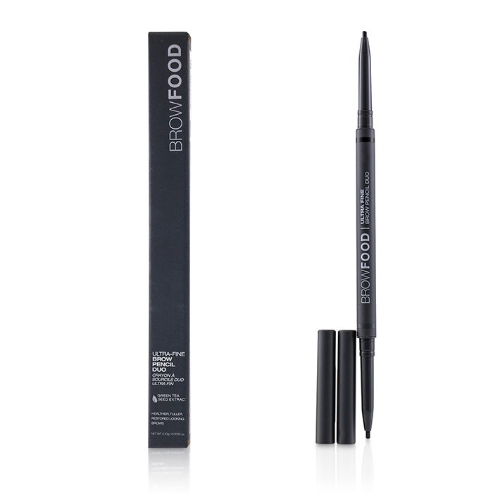 Browfood Ultra Fine Brow Pencil Duo - # Charcoal - 0.10g/0.0035oz