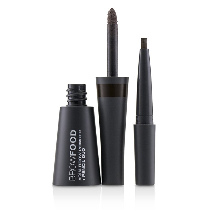 Browfood Aqua Brow Powder + Pencil Duo - # Dark Brunette - -