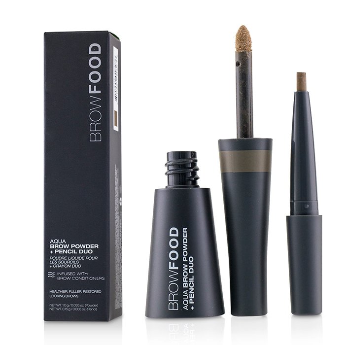 Browfood Aqua Brow Powder + Pencil Duo - # Dark Blonde - -